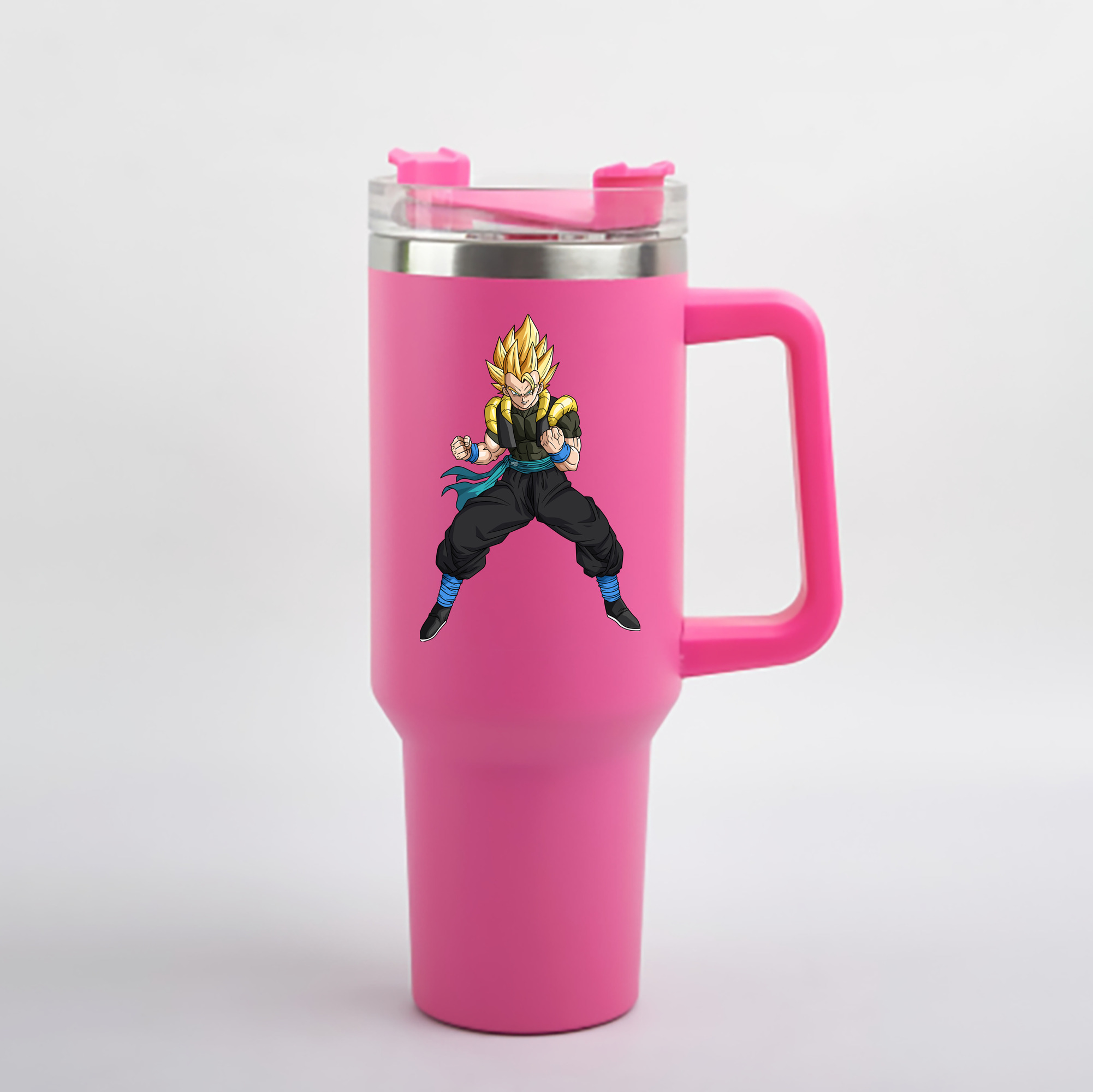 （画像用） ドラゴンボール ベジータ四世（Bejīta Yonsei）DRAGON BALL Vegeta IV 1200mL車用タンブラー - クリスタルステッカー（プラスチックストロー付き）